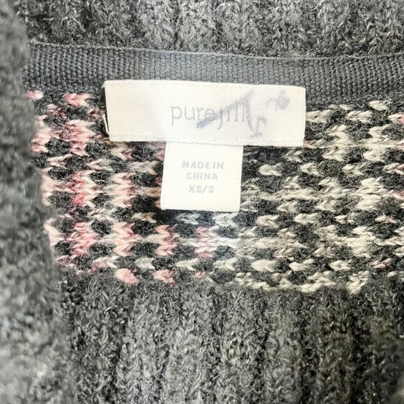 J. Jill Pure Jill Oversized Boxy Sweater XS/S Small Black Mock Neck Tunic - Picture 9 of 10